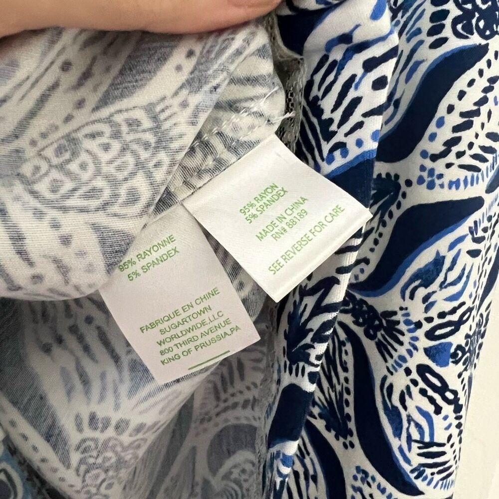 Lilly Pulitzer Womens Blue Mermaids Tail Kelby Stretch Shift Dress Size 00 - Picture 6 of 8